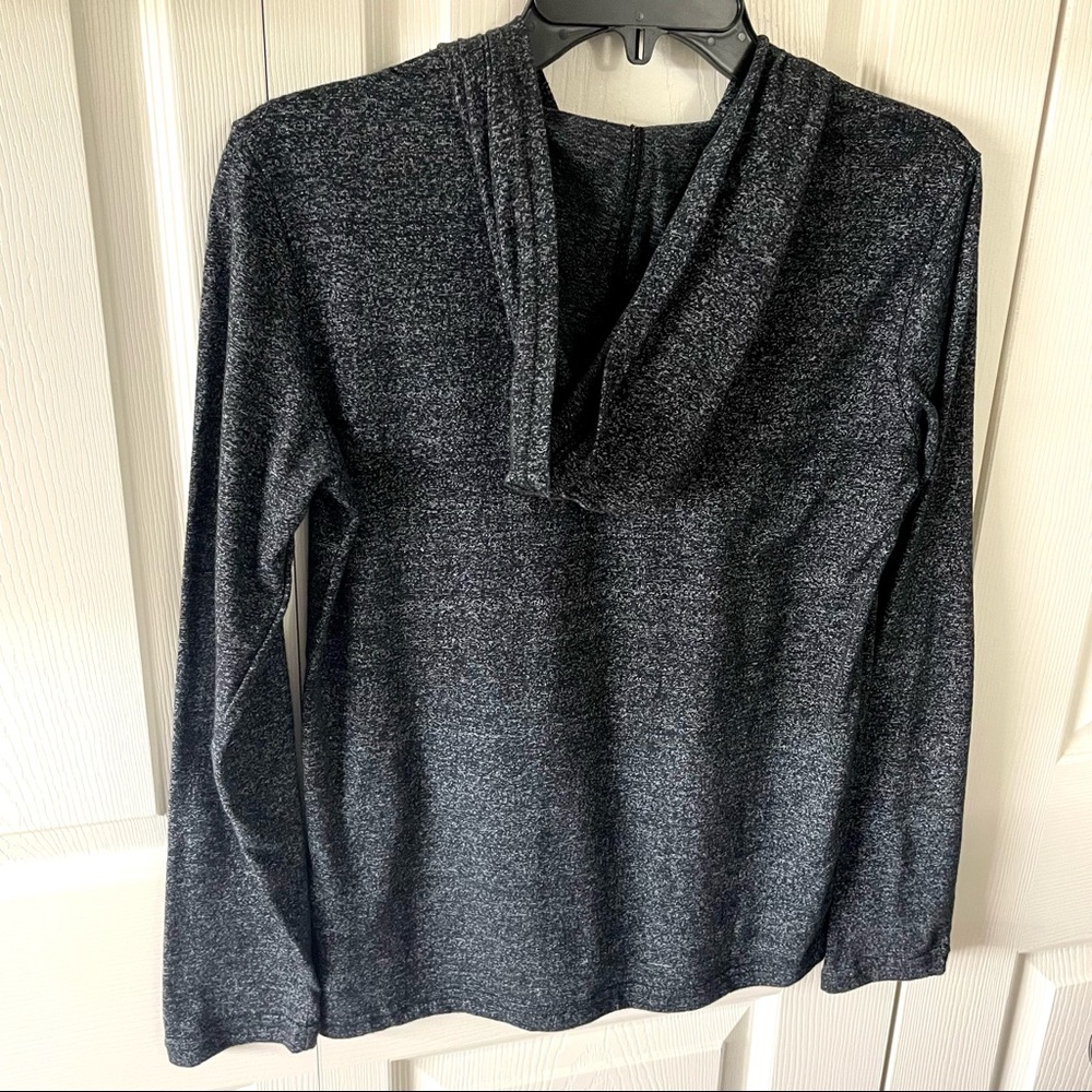Lee Kid’s Sweatshirt With Hoodie Lightweight Charcoal Black L 14/16 Cotton Blend - Picture 6 of 15
